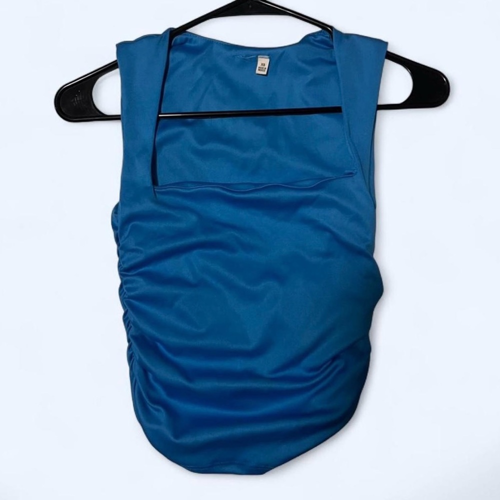 Blue Sleeveless Women's Top